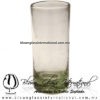 Vaso Cilíndrico Cristal Doble fondo. Fábrica de Vidrio Soplado Artesanal, made in México - Blown Glass Factory Store Tonala, Handcraft, Handmade.