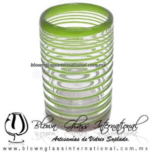 Vaso para Agua Borde y Espiral de Color