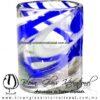 Tequilero Cilíndrico Hilo Jalado Blanco y de Color. Fábrica de Vidrio Soplado Artesanal, made in México - Blown Glass Factory Store Tonala, Handcraft, Handmade.