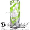 Tequilero Cilíndrico Hilo Jalado Blanco y de Color. Fábrica de Vidrio Soplado Artesanal, made in México - Blown Glass Factory Store Tonala, Handcraft, Handmade.
