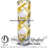Tequilero Cilíndrico Hilo Jalado Blanco y de Color. Fábrica de Vidrio Soplado Artesanal, made in México - Blown Glass Factory Store Tonala, Handcraft, Handmade.