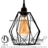 Lámpara colgante Rejilla Diamante Industrial Vintage - Thumbnail Image 11