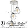 Lámpara colgante Rejilla Diamante Industrial Vintage - Thumbnail Image 29