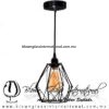 Lámpara colgante Rejilla Diamante Industrial Vintage - Thumbnail Image 1