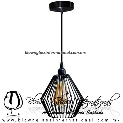 Lámpara colgante Rejilla Diamante Tupida Industrial Vintage - Imagen 1