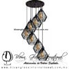 Lámpara colgante Rejilla Diamante Tupida Industrial Vintage - Thumbnail Image 5