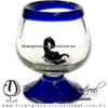 Copa Coñac Con Escorpión Negro Borde y Pie de Color - Thumbnail Image 2