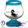 Copa Coñac Con Escorpión Negro Borde y Pie de Color - Thumbnail Image 3