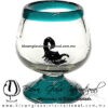 Copa Coñac Con Escorpión Negro Borde y Pie de Color - Thumbnail Image 4