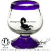 Copa Coñac Con Escorpión Negro Borde y Pie de Color - Thumbnail Image 9