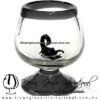 Copa Coñac Con Escorpión Negro Borde y Pie de Color - Thumbnail Image 10