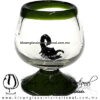 Copa Coñac Con Escorpión Negro Borde y Pie de Color - Thumbnail Image 15