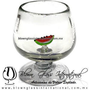 Copa Coñac Cristal Artesanal Con Figura de Sandía
