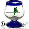 Copa Coñac Con Trébol de Cuatro Hojas Borde y Pie de Color - Thumbnail Image 2