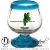 Copa Coñac Con Trébol de Cuatro Hojas Borde y Pie de Color - Thumbnail Image 3