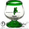 Copa Coñac Con Trébol de Cuatro Hojas Borde y Pie de Color - Thumbnail Image 5