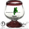 Copa Coñac Con Trébol de Cuatro Hojas Borde y Pie de Color - Thumbnail Image 8