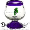 Copa Coñac Con Trébol de Cuatro Hojas Borde y Pie de Color - Thumbnail Image 9