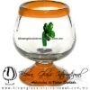Copa Coñac Con Trébol de Cuatro Hojas Borde y Pie de Color - Thumbnail Image 12
