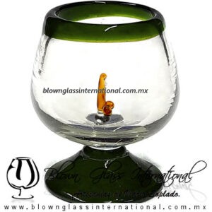 Copa Coñac Con Pene Borde y Pie de Color