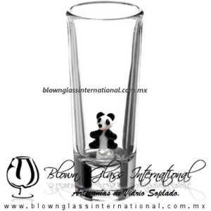 Tequilero Cónico Industrializado Cristal con Oso Panda