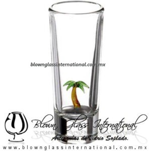 Tequilero Cónico Industrializado Cristal con Palmera