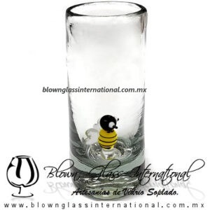 Tequilero Cilíndrico Cristal Con Abeja Tradicional