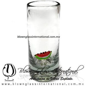 Tequilero Cilíndrico Cristal Con Sandía