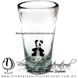 Tequilero Cónico Cristal con Panda