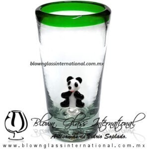 Tequilero Cónico Borde de color con Panda