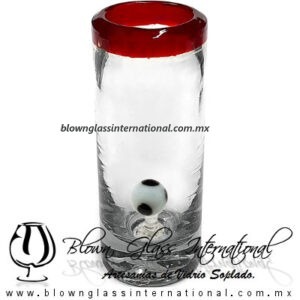 Tequilero Cilíndrico Borde de Color con Balón de Fútbol